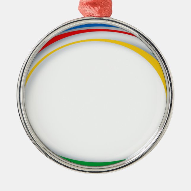 Google colors metal ornament (Front)