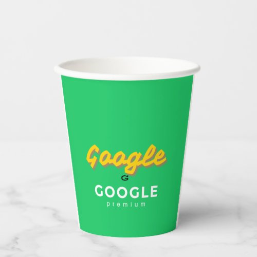 Google logo design  paper cups