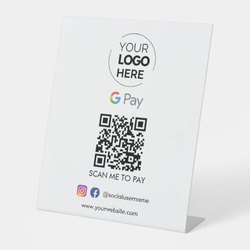  Google Pay QR Code Payment  Scan to Pay Business Pedestal Sign