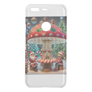 Google Pixel Case: Christmas Mushroom Design Uncommon Google Pixel Case