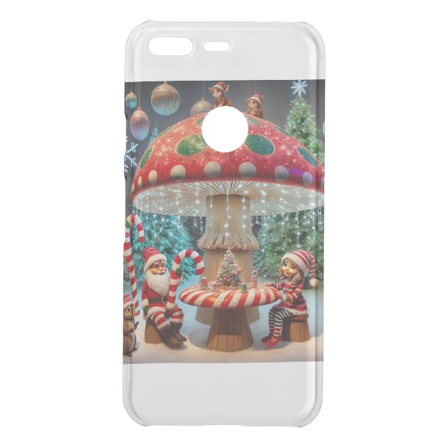 Google Pixel Case: Christmas Mushroom Design Uncommon Google Pixel Case (Back)
