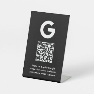 Google QR Code   Business Review Link Display Pedestal Sign