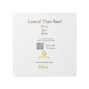 Google rate us review order purchase business QR Gallery Wrap