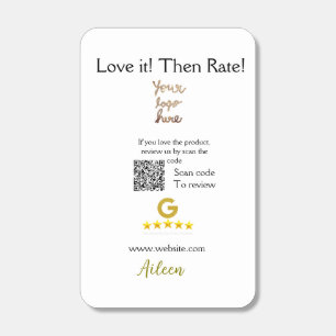 Google rate us review order purchase business QR Matchboxes