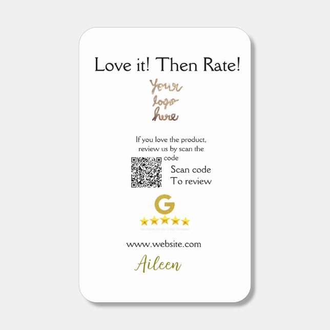 Google rate us review order purchase business QR Matchboxes (Front)