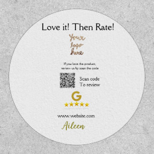 Google rate us review order purchase business QR Patch