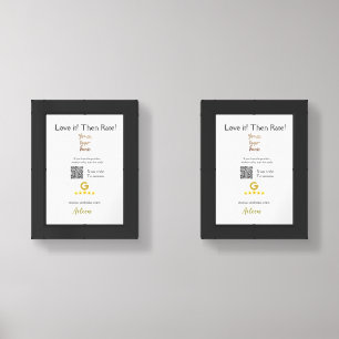 Google rate us review order purchase business QR Wall Art Sets