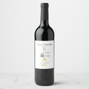 Google rate us review order purchase business QR Wine Label