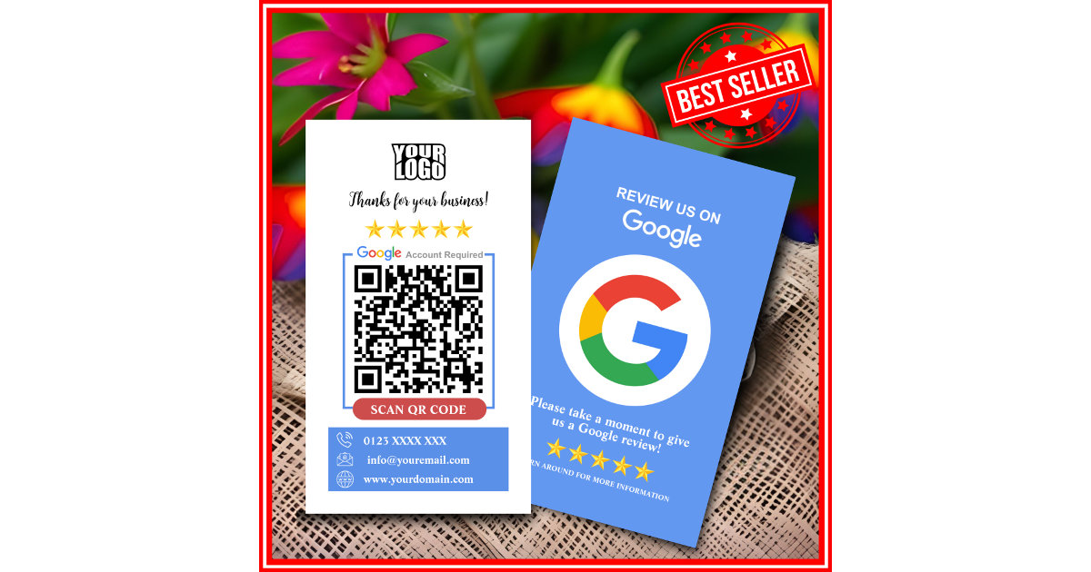 Google Review Business Card | Zazzle