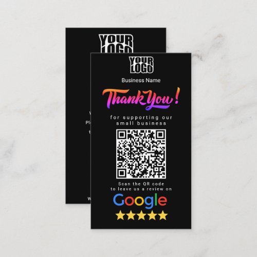 Google Review Business Card Template