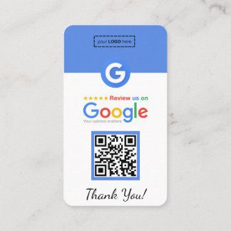 Google Review Business Card With Facebook QR Code