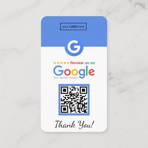 Google Review Business Card With Facebook QR Code
