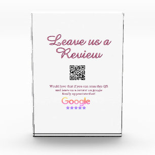 Google review business logo Scan QR review Acrylic Award