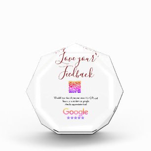 Google review business logo Scan QR review Acrylic Award