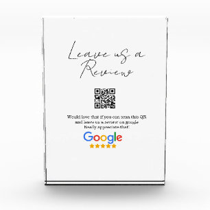 Google review business logo Scan QR review Acrylic Award