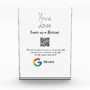 Google review business logo Scan QR review Acrylic Award