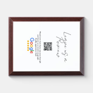 Google review business logo Scan QR review Award Plaque