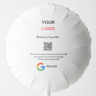Google review business logo Scan QR review Balloon