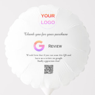 Google review business logo Scan QR review Balloon