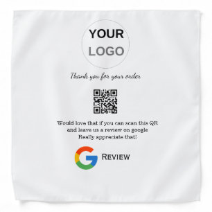 Google review business logo Scan QR review Bandana