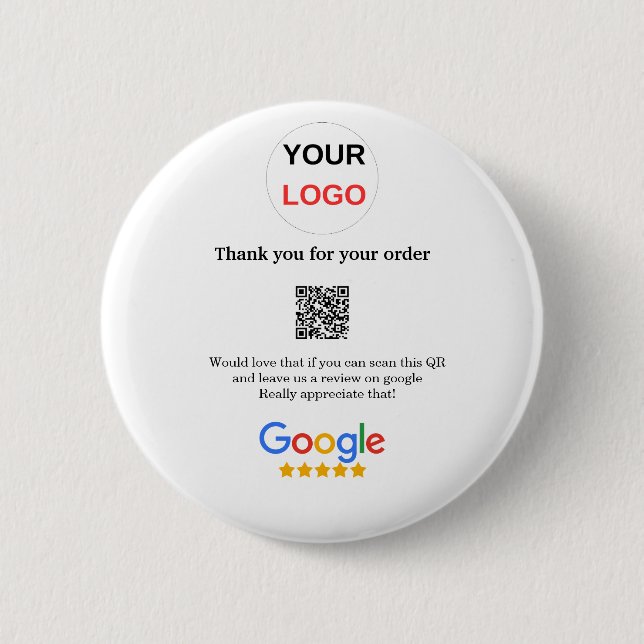Google review business logo Scan QR review Button (Front)