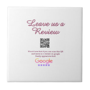 Google review business logo Scan QR review Ceramic Tile