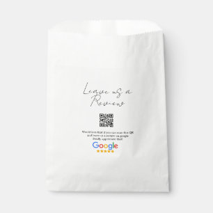 Google review business logo Scan QR review Favor Bag