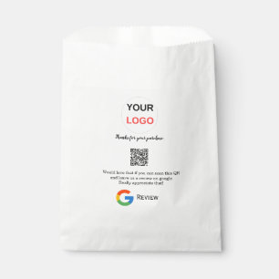 Google review business logo Scan QR review Favor Bag