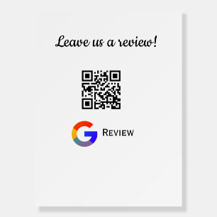 Google review business logo Scan QR review Foam Board