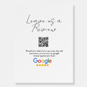 Google review business logo Scan QR review Foam Board