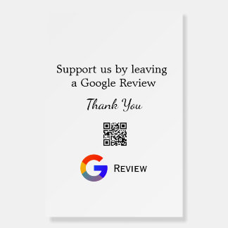 Google review business logo Scan QR review Foam Board