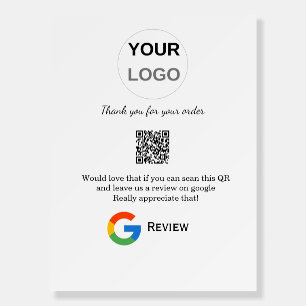Google review business logo Scan QR review Foam Board