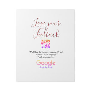 Google review business logo Scan QR review Gallery Wrap