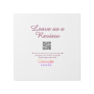 Google review business logo Scan QR review Gallery Wrap