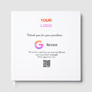 Google review business logo Scan QR review Guest Book