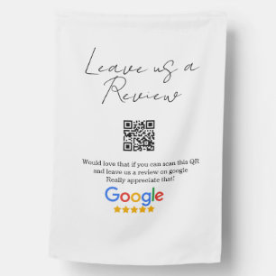 Google review business logo Scan QR review House Flag
