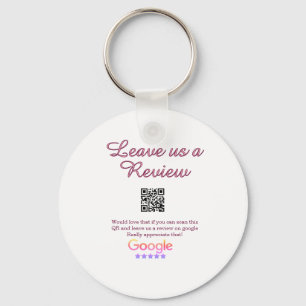 Google review business logo Scan QR review Keychain