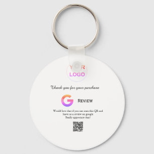 Google review business logo Scan QR review Keychain