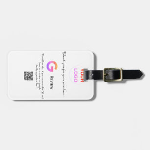 Google review business logo Scan QR review Luggage Tag