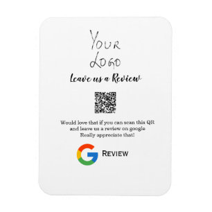 Google review business logo Scan QR review Magnet