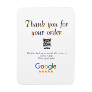 Google review business logo Scan QR review Magnet