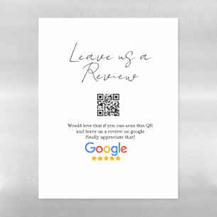 Google review business logo Scan QR review Magnetic Dry Erase Sheet