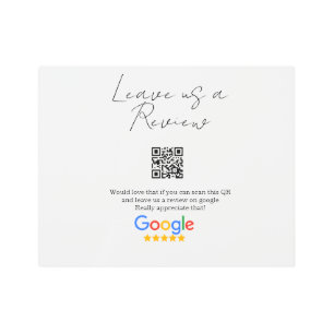 Google review business logo Scan QR review Metal Print