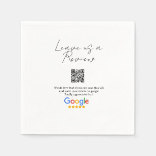 Google review business logo Scan QR review Napkins
