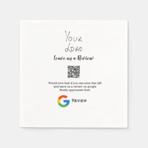 Google review business logo Scan QR review Napkins
