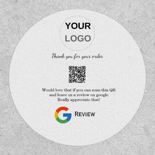 Google review business logo Scan QR review Patch (Front)