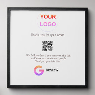 Google review business logo Scan QR review Peel And Stick Photo Tile