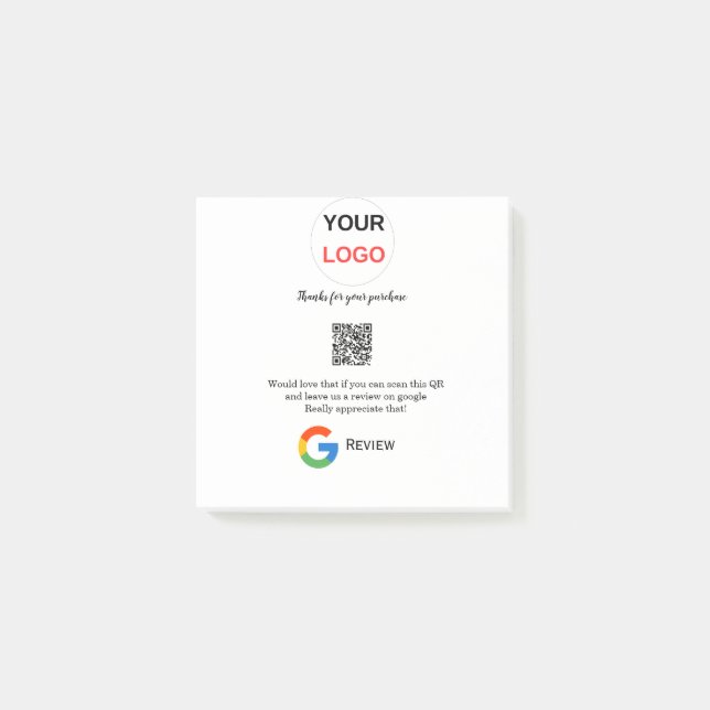 Google review business logo Scan QR review Post-it Notes (Front)