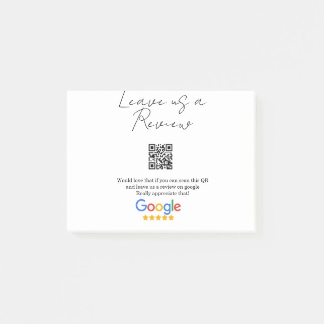 Google review business logo Scan QR review Post-it Notes (Front)