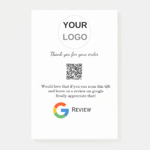 Google review business logo Scan QR review Post-it Notes